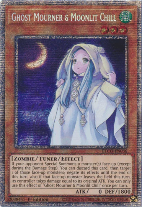 1st Edition, Eternity Code, Starlight Rare, Tuner/Effect Monster, Wind, Zombie Ghost Mourner & Moonlit Chill [ETCO-EN036] Starlight Rare - Trading Card World