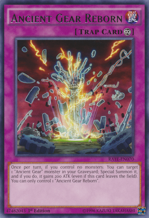 1st Edition, Continuous Trap, Raging Tempest, Rare, Trap, Unlimited Ancient Gear Reborn [RATE-EN070] Rare - Trading Card World