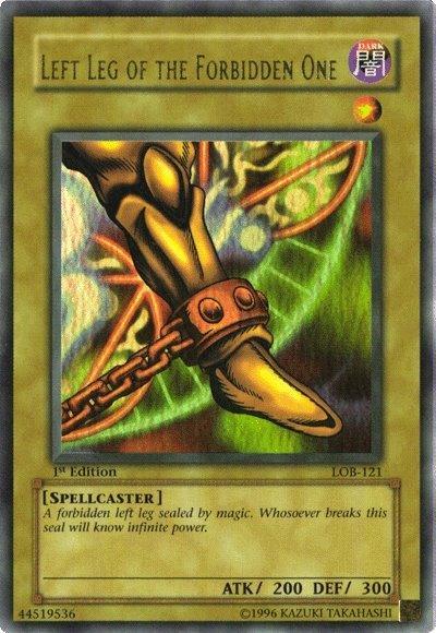 1st Edition, Dark, Normal Monster, Spellcaster, The Legend of Blue Eyes White Dragon, Ultra Rare, Unlimited Left Leg of the Forbidden One [LOB-121] Ultra Rare - Trading Card World
