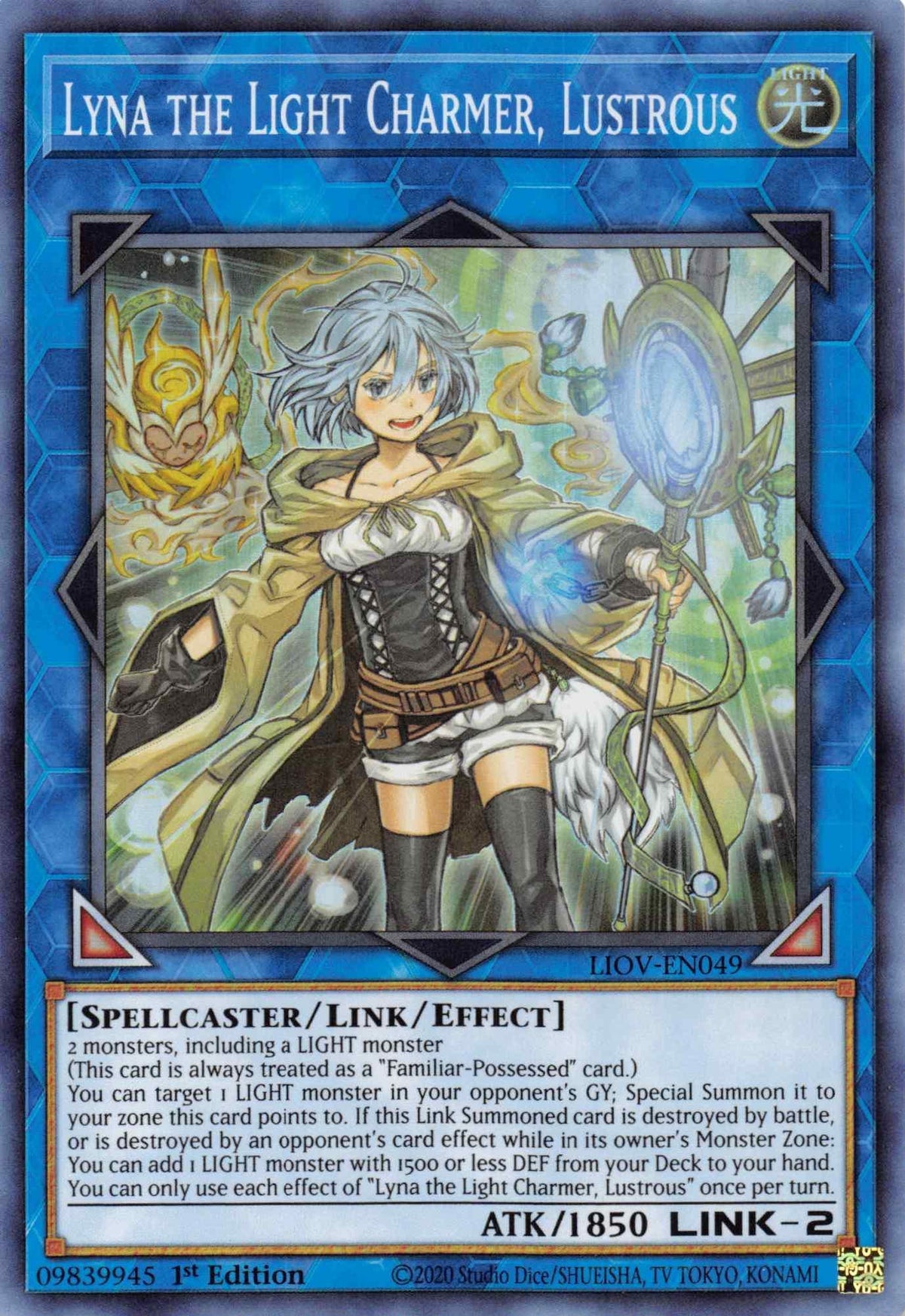 1st Edition, Light, Lightning Overdrive, Link/Effect Monster, Spellcaster, Starlight Rare Lyna the Light Charmer, Lustrous [LIOV-EN049] Starlight Rare - Trading Card World