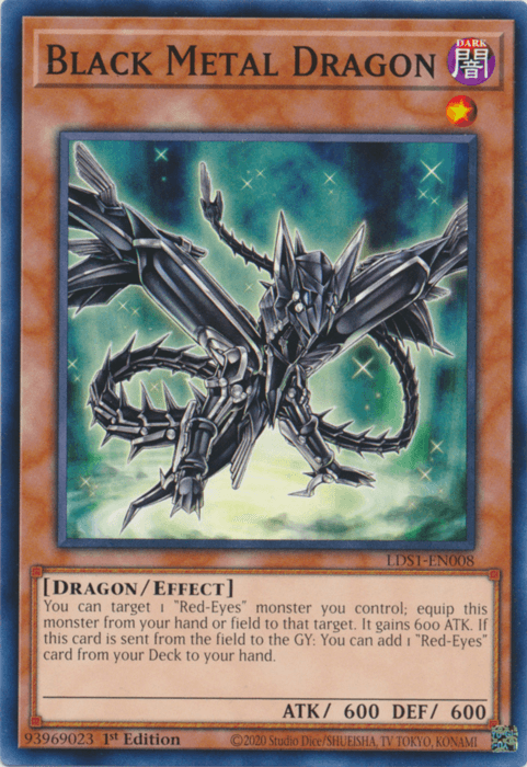 1st Edition, Common, Dark, Dragon, Effect Monster, Legendary Duelists: Season 1 Black Metal Dragon [LDS1-EN008] Common - Trading Card World
