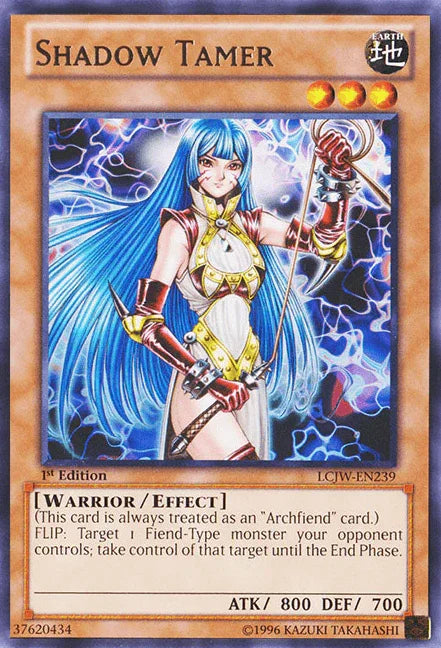 1st Edition, Earth, Effect Monster, Legendary Collection 4: Joey's World, Rare, Warrior Shadow Tamer [LCJW-EN239] Rare - Trading Card World