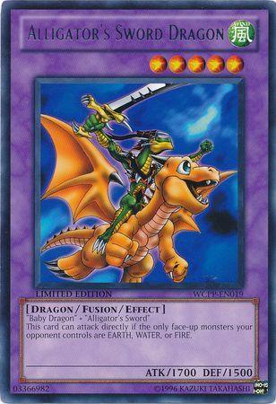 Dragon, Fusion/Effect Monster, Limited, Rare, Wind, World Championship 2010 Card Pack Alligator's Sword Dragon [WCPP-EN019] Rare - Trading Card World