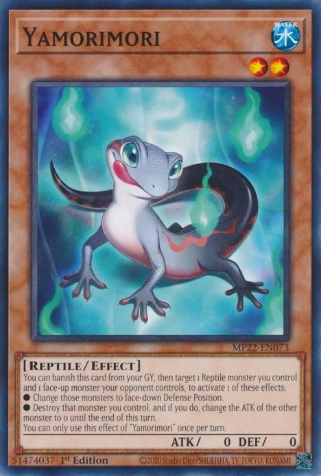 1st Edition, 2022 Tin of the Pharaoh's Gods, Common, Effect Monster, Reptile, Water Yamorimori [MP22-EN073] Common - Trading Card World