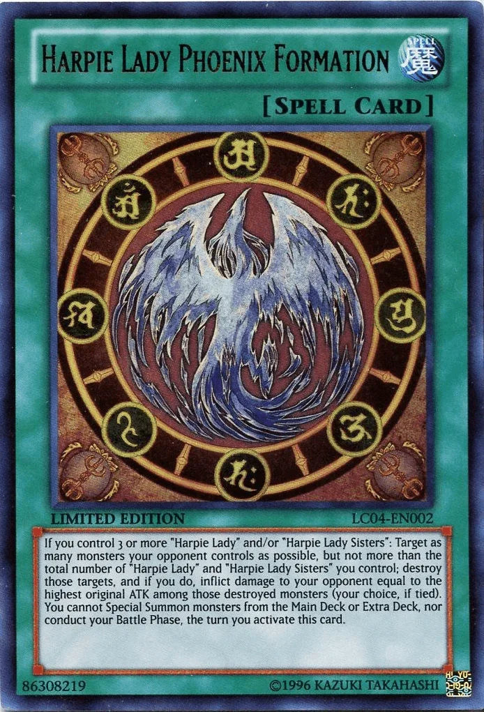 Legendary Collection 4: Joey's World, Limited, Normal Spell, Spell, Ultra Rare Harpie Lady Phoenix Formation [LC04-EN002] Ultra Rare - Trading Card World
