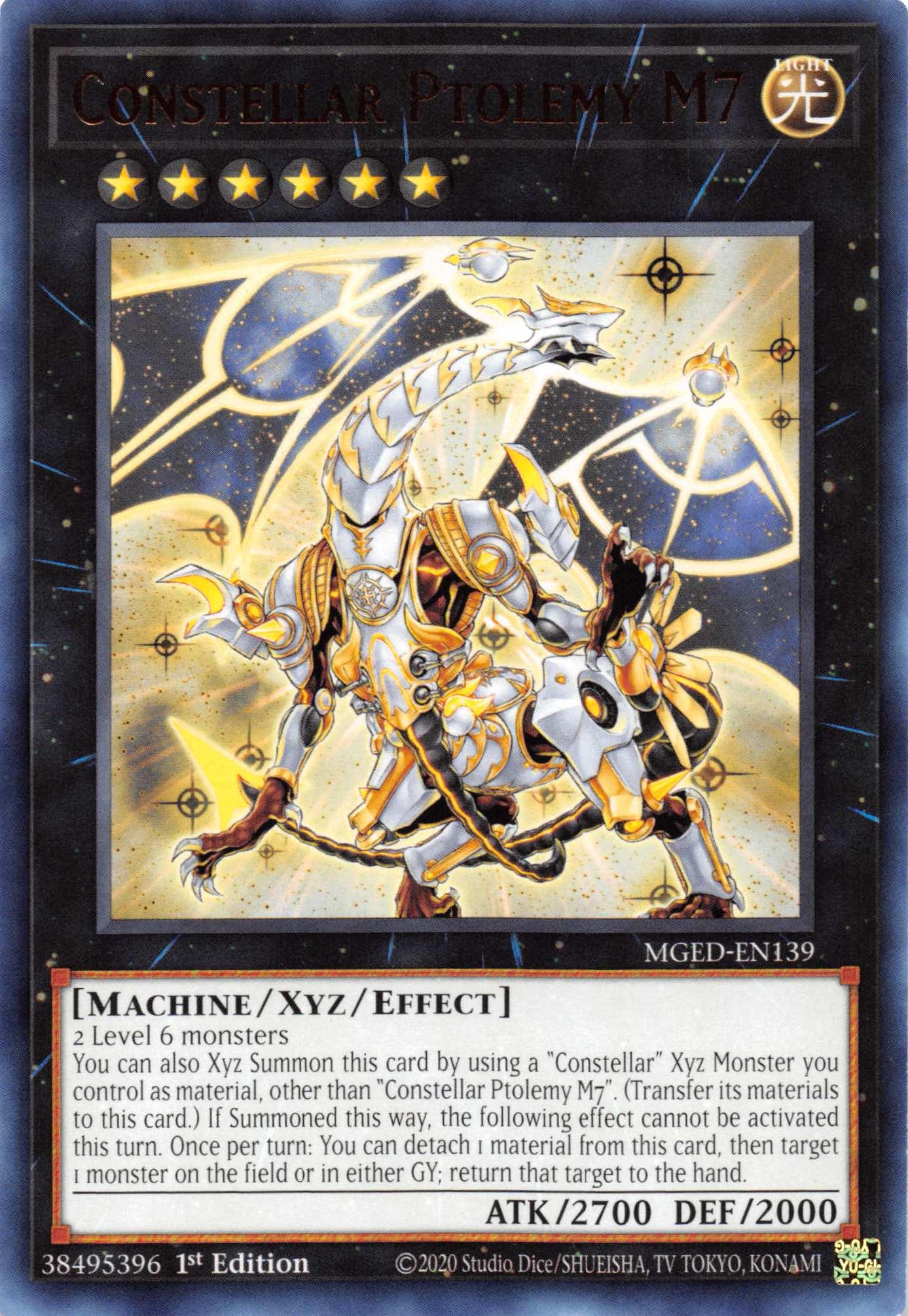 1st Edition, Light, Machine, Maximum Gold: El Dorado, Rare, Xyz/Effect Monster Constellar Ptolemy M7 [MGED-EN139] Rare - Trading Card World