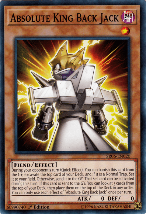1st Edition, Common, Dark, Effect Monster, Fiend, Structure Deck: Lair of Darkness Absolute King Back Jack [SR06-EN020] Common - Trading Card World