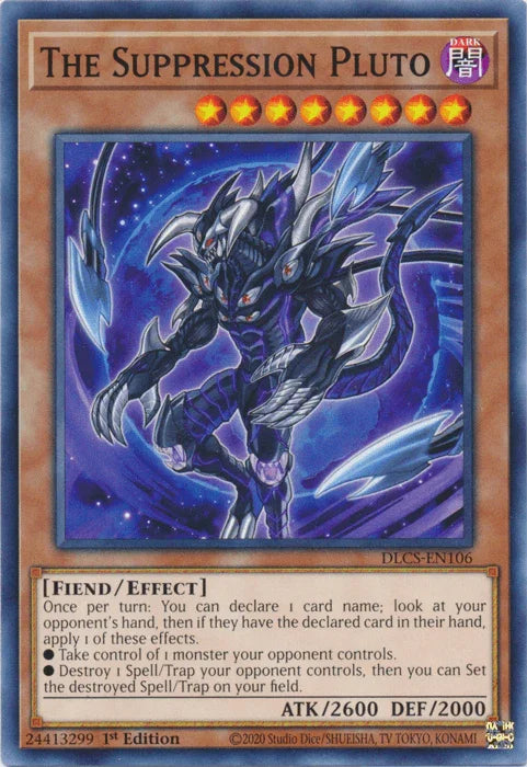1st Edition, Common, Dark, Dragons of Legend: The Complete Series, Effect Monster, Fiend The Suppression Pluto [DLCS-EN106] Common - Trading Card World