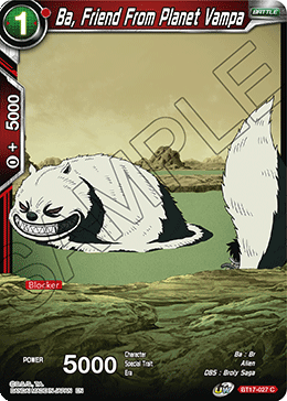 Alien, Ba: Br, Battle, BT17-027, Common, DBS: Broly Saga, Normal, Parallel Foil, Red, Ultimate Squad Ba, Friend From Planet Vampa (BT17-027) [Ultimate Squad] - Trading Card World