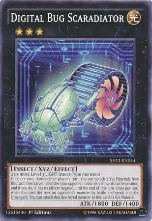 1st Edition, Common, Insect, Light, Shining Victories, Unlimited, Xyz/Effect Monster Digital Bug Scaradiator [SHVI-EN054] Common - Trading Card World