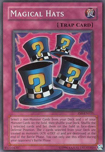 Normal Trap, Pharaoh's Servant, Super Rare, Trap, Unlimited Magical Hats [PSV-EN033] Super Rare - Trading Card World