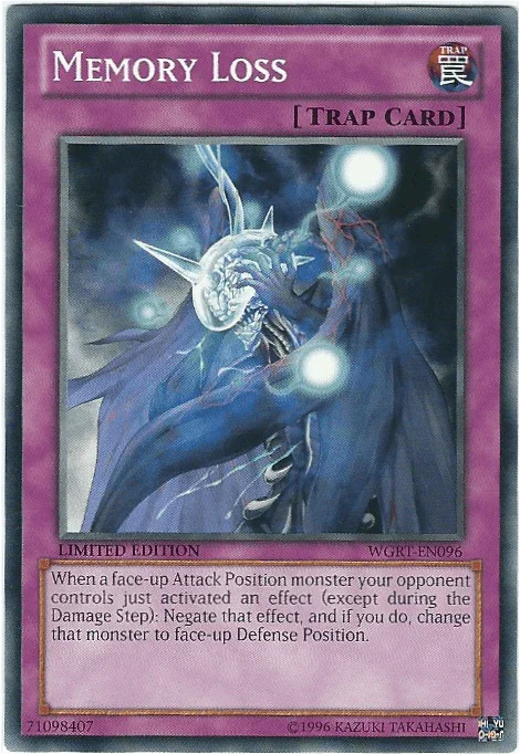 Battle Pack 2: War of the Giants Reinforcements, Common, Limited, Normal Trap, Trap Memory Loss [WGRT-EN096] Common - Trading Card World