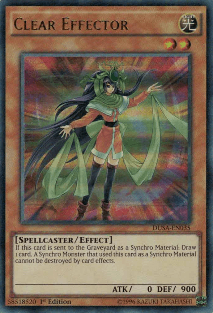 1st Edition, Duelist Saga, Effect Monster, Light, Spellcaster, Ultra Rare Clear Effector [DUSA-EN035] Ultra Rare - Trading Card World