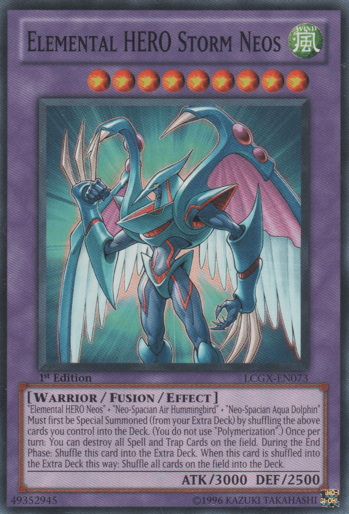 1st Edition, Common, Fusion/Effect Monster, Legendary Collection 2, Unlimited, Warrior, Wind Elemental HERO Storm Neos [LCGX-EN073] Common - Trading Card World