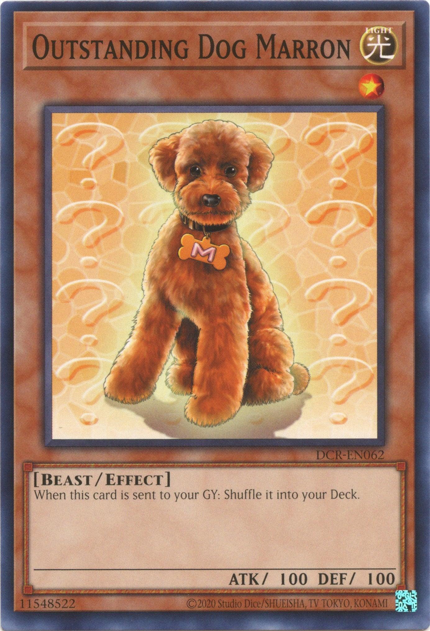 Beast, Common, Dark Crisis (25th Anniversary Edition), Effect Monster, Light, Unlimited Outstanding Dog Marron (25th Anniversary) [DCR-EN062] Common - Trading Card World