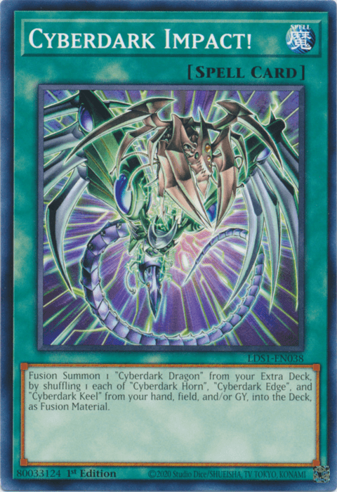 1st Edition, Common, Legendary Duelists: Season 1, Normal Spell, Spell Cyberdark Impact! [LDS1-EN038] Common - Trading Card World