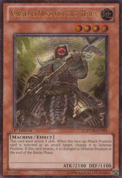 1st Edition, Earth, Effect Monster, Machine, Storm of Ragnarok, Ultimate Rare, Unlimited Karakuri Muso mdl 818 "Haipa" [STOR-EN083] Ultimate Rare - Trading Card World