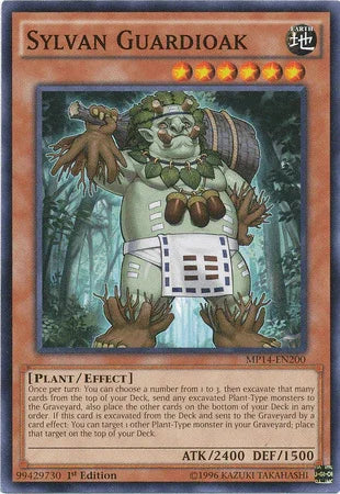 1st Edition, 2014 Mega-Tins Mega Pack, Common, Earth, Effect Monster, Plant Sylvan Guardioak [MP14-EN200] Common - Trading Card World