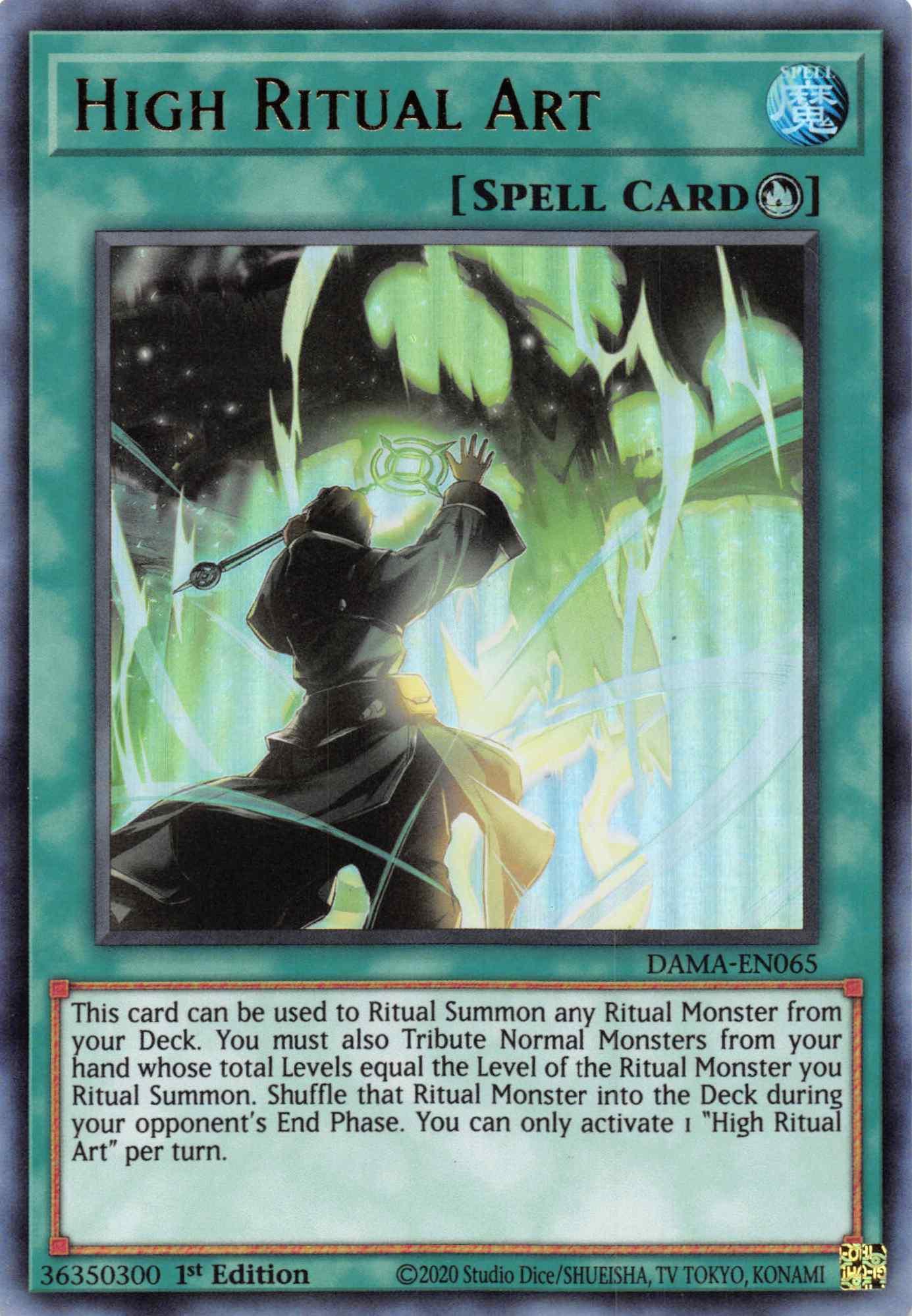 1st Edition, Dawn of Majesty, Ritual Spell, Spell, Ultra Rare High Ritual Art [DAMA-EN065] Ultra Rare - Trading Card World
