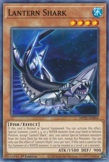 1st Edition, 2021 Tin of Ancient Battles, Common, Effect Monster, Fish, Water Lantern Shark [MP21-EN054] Common - Trading Card World