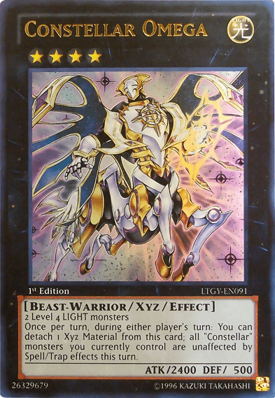 1st Edition, Beast-Warrior, Light, Lord of the Tachyon Galaxy, Ultra Rare, Unlimited, Xyz/Effect Monster Constellar Omega [LTGY-EN091] Ultra Rare - Trading Card World