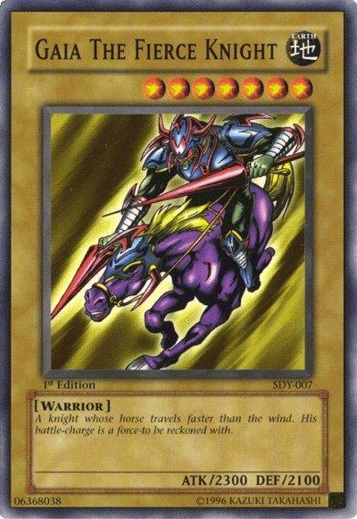 1st Edition, Common, Earth, Normal Monster, Starter Deck: Yugi, Unlimited, Warrior Gaia The Fierce Knight [SDY-007] Common - Trading Card World