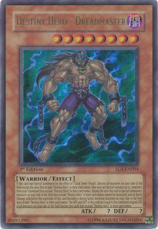 1st Edition, Dark, Effect Monster, Enemy of Justice, Ultra Rare, Unlimited, Warrior Destiny Hero - Dreadmaster [EOJ-EN004] Ultra Rare - Trading Card World