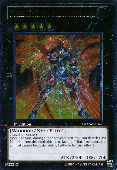 1st Edition, Earth, Order of Chaos, Ultimate Rare, Unlimited, Warrior, Xyz/Effect Monster Number 12: Crimson Shadow Armor Ninja [ORCS-EN042] Ultimate Rare - Trading Card World
