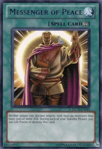 Continuous Spell, Duelist League Promo, Rare, Spell, Unlimited Messenger of Peace (Purple) [DL12-EN013] Rare - Trading Card World