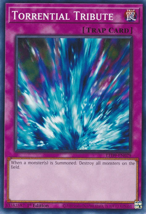 1st Edition, Common, Legendary Duelists: Duels From the Deep, Normal Trap, Trap Torrential Tribute [LED9-EN029] Common - Trading Card World