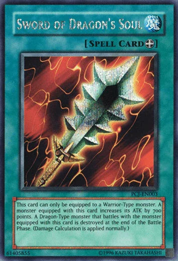 Equip Spell, Limited, Power of Chaos: Joey the Passion, Prismatic Secret Rare, Spell Sword of Dragon's Soul [PCJ-EN003] Prismatic Secret Rare - Trading Card World
