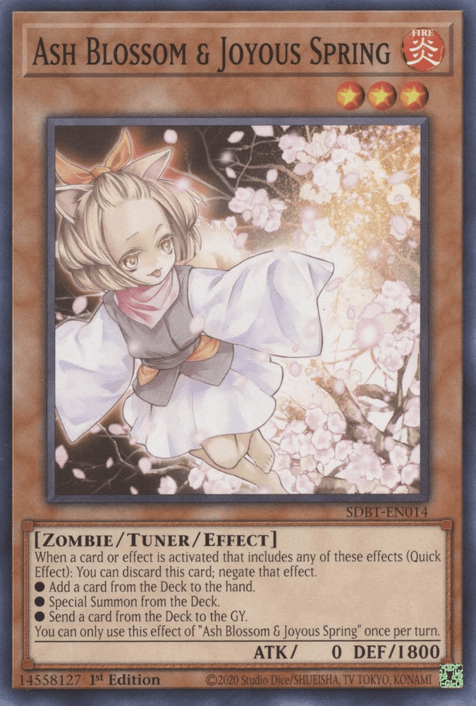 1st Edition, Common, Fire, Structure Deck: Beware of Traptrix, Tuner/Effect Monster, Zombie Ash Blossom & Joyous Spring [SDBT-EN014] Common - Trading Card World