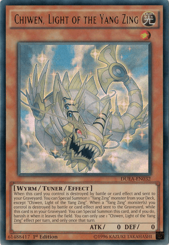1st Edition, Duelist Alliance, Effect Monster, Light, Ultra Rare, Unlimited, Wyrm Chiwen, Light of the Yang Zing [DUEA-EN032] Ultra Rare - Trading Card World
