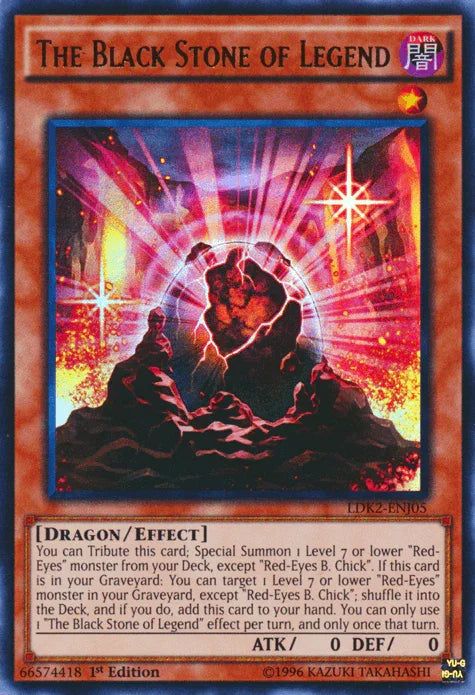 1st Edition, Dark, Dragon, Effect Monster, Legendary Decks II, Ultra Rare, Unlimited The Black Stone of Legend [LDK2-ENJ05] Ultra Rare - Trading Card World