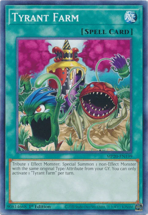 1st Edition, 2020 Tin of Lost Memories, Common, Normal Spell, Spell Tyrant Farm [MP20-EN199] Common - Trading Card World