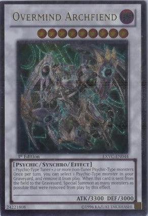 1st Edition, Dark, Extreme Victory, Psychic, Synchro/Effect Monster, Ultimate Rare, Unlimited Overmind Archfiend [EXVC-EN044] Ultimate Rare - Trading Card World