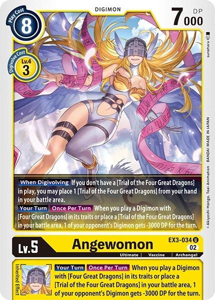 Archangel, Digimon, EX3-034, Revision Pack Cards, Ultimate, Uncommon, Vaccine, Yellow Angewomon [EX3-034] [Revision Pack Cards] - Trading Card World