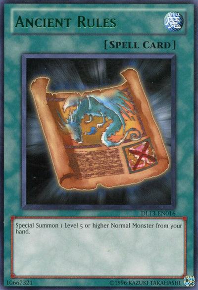 Duelist League Promo, Normal Spell, Rare, Spell, Unlimited Ancient Rules (Green) [DL13-EN016] Rare - Trading Card World