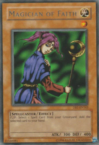 Dark Beginning 1, Effect Monster, Light, Rare, Spellcaster, Unlimited Magician of Faith [DB1-EN163] Rare - Trading Card World