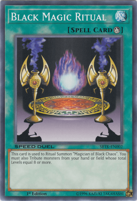 1st Edition, Common, Ritual Spell, Speed Duel: Trials of the Kingdom, Spell Black Magic Ritual [SBTK-EN002] Common - Trading Card World
