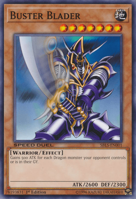 1st Edition, Common, Earth, Effect Monster, Speed Duel: Arena of Lost Souls, Warrior Buster Blader [SBLS-EN001] Common - Trading Card World