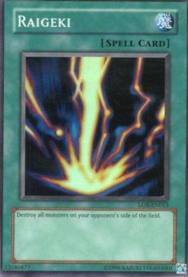 Normal Spell, Spell, Super Rare, The Legend of Blue Eyes White Dragon, Unlimited Raigeki [LOB-EN053] Super Rare - Trading Card World