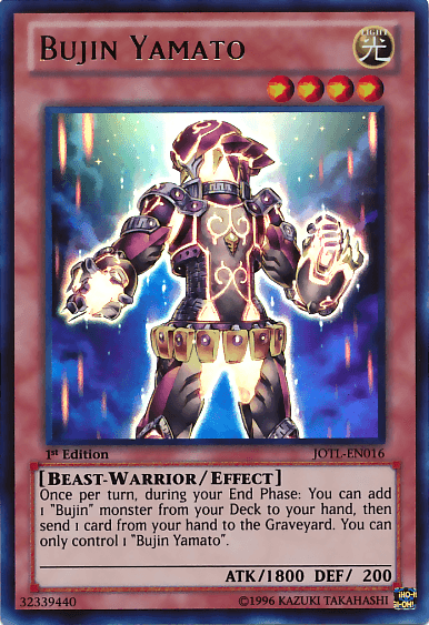 1st Edition, Beast-Warrior, Effect Monster, Judgment of the Light, Light, Ultra Rare, Unlimited Bujin Yamato [JOTL-EN016] Ultra Rare - Trading Card World