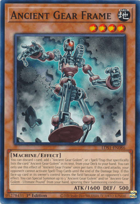 1st Edition, Common, Earth, Effect Monster, Legendary Duelists: Season 1, Machine Ancient Gear Frame [LDS1-EN086] Common - Trading Card World