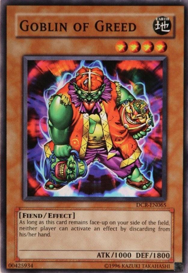 Common, Dark Crisis, Earth, Effect Monster, Fiend, Unlimited Goblin of Greed [DCR-EN065] Common - Trading Card World