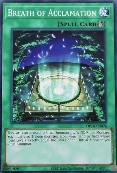 Common, OTS Tournament Pack 16, Ritual Spell, Spell, Unlimited Breath of Acclamation [OP16-EN026] Common - Trading Card World