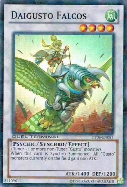 Duel Terminal 6, Limited, Psychic, Super Rare, Synchro/Effect Monster, Wind Daigusto Falcos [DT06-EN085] Super Rare - Trading Card World