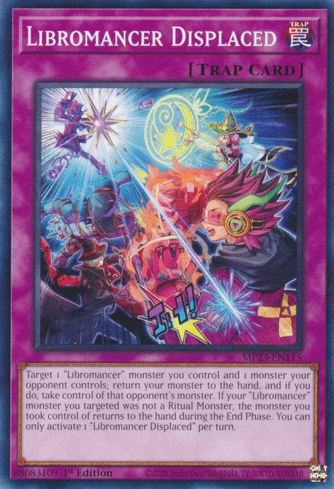 1st Edition, Common, Dueling Heroes Collectors Tin - Mega Pack (25th Anniversary Edition), Normal Trap, Trap Libromancer Displaced [MP23-EN115] Common - Trading Card World