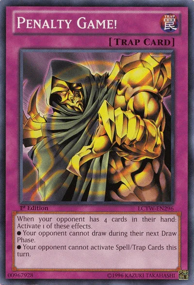 1st Edition, Common, Legendary Collection 3: Yugi's World, Normal Trap, Trap, Unlimited Penalty Game! [LCYW-EN296] Common - Trading Card World