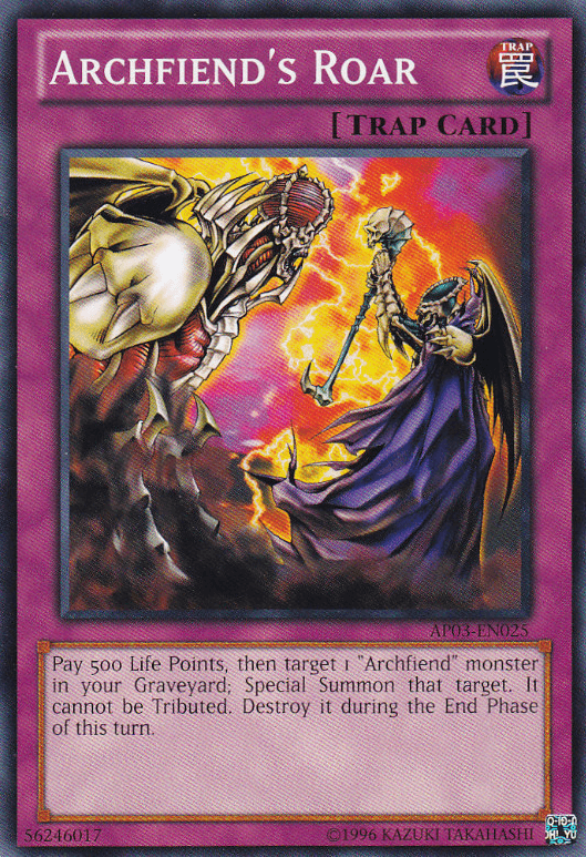 Astral Pack 3, Common, Normal Trap, Trap, Unlimited Archfiend's Roar [AP03-EN025] Common - Trading Card World